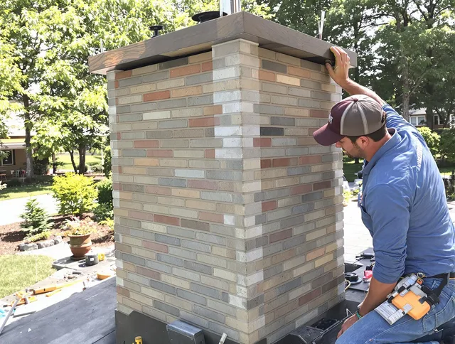 El Monte Chimney Sweep completing a modern chimney remodel in El Monte, CA