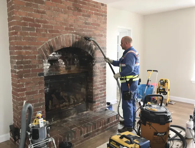 El Monte Chimney Sweep expert performing detailed chimney sweep in El Monte, CA