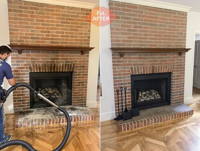 El Monte Chimney Sweep carefully sanitizing a fireplace in El Monte, CA