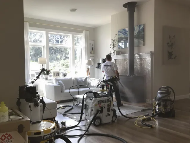 Soot removal service by El Monte Chimney Sweep for a fireplace in El Monte, CA
